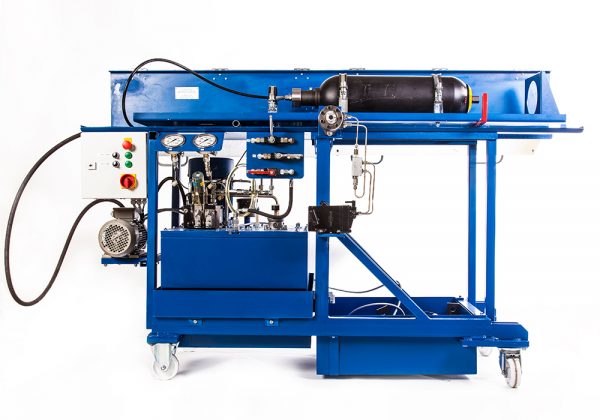 Prüfstand für Druckspeicherprüfungen Prüfstand für Druckspeicherprüfungen