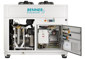 Schraubenkompressor, wassereingespritzt mit Frequenzregelung