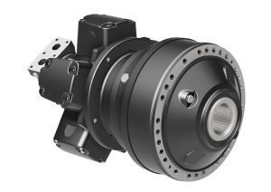 Parker Calzoni Radialkolbenmotor mit angebautem Getriebe Parker Calzoni Radialkolbenmotor mit angebautem Getriebe