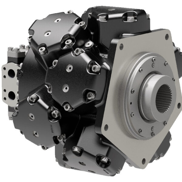 Parker Calzoni Radialkolbenmotor MRT 14000 R mit einem konstanten Verdrängungsvolumen von 14.010 cm³/U Parker Calzoni Radialkolbenmotor MRT 14000 R mit einem konstanten Verdrängungsvolumen von 14.010 cm³/U