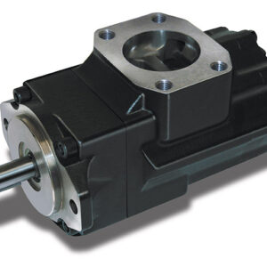 Parker Denison Flügelzellenpumpe als Doppelpumpe T6 bestehend aus zwei Pumpeneinsätze der Größe C, mit denen jeweils ein Fördervolumen von 10,8 bis 100 cm³/U realisiert werden kann Parker Denison Flügelzellenpumpe als Doppelpumpe T6 bestehend aus zwei Pumpeneinsätze der Größe C, mit denen jeweils ein Fördervolumen von 10,8 bis 100 cm³/U realisiert werden kann