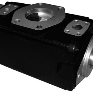 Parker Denison Flügelzellenpumpe als Dreifachpumpe T7 bestehend aus drei Pumpeneinsätze der Größen B, B und A sowie mit 6-Loch-Flansch nach SAE C, J744 Parker Denison Flügelzellenpumpe als Dreifachpumpe T7 bestehend aus drei Pumpeneinsätze der Größen B, B und A sowie mit 6-Loch-Flansch nach SAE C, J744
