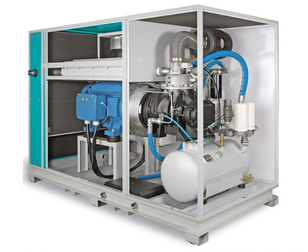 Bei den direktgetriebenen Schraubenkompressoren ist der Antriebsmotor direkt, also ohne Übertragungsverluste, mit dem Kompressorblock verbunden.