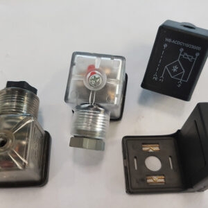 Ventilstecker nach DIN EN 175301-803, Untersteckadapter mit LED sowie Gleichrichterstecker