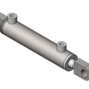 Zylinder doppeltwirkend mit zwei Querbohrungen 20 mm; Kolbengeschwindigkeit bis 0,4 m/sec; maximaler Betriebsdruck = 200 bar