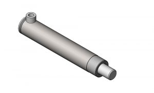 Rumpfzylinder einfachwirkend ohne Befestigung; Kolbengeschwindigkeit bis 0,4 m/sec; maximaler Betriebsdruck = 200 bar